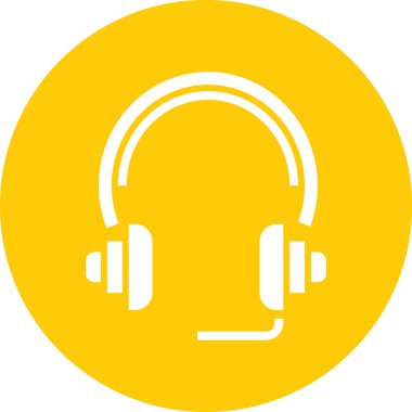 kulaklıklar web simgesi, vektör illüstrasyonu 