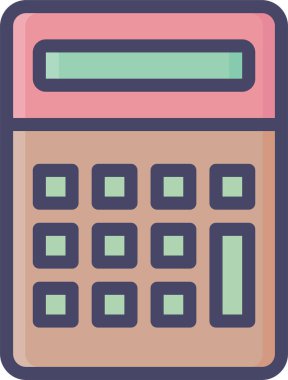 Hesap makinesi. Web simgesi basit illüstrasyon