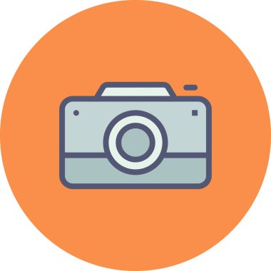 Kamera simgesinin vektör illüstrasyonu