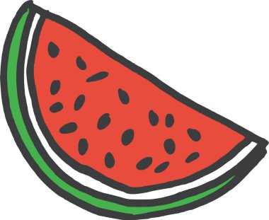 Karpuz simgesi, vektör çizimi 