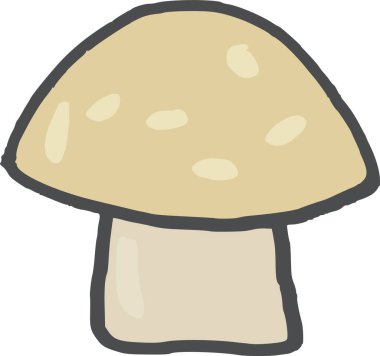 Mantar. Web simgesi basit illüstrasyon