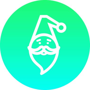 Noel Baba simgesi, basit vektör çizimi 