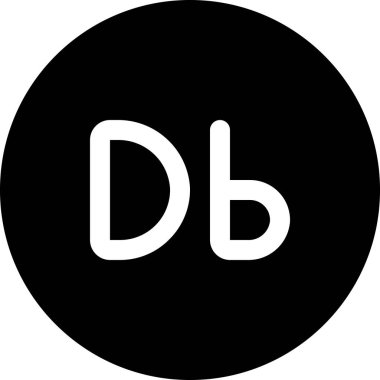 Bir b simgesinin vektör illüstrasyonu