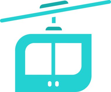 Teleferik. Web simgesi basit illüstrasyon