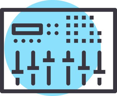 Karıştırıcı. Web simgesi basit illüstrasyon