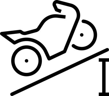 motosiklet web simgesi basit illüstrasyon