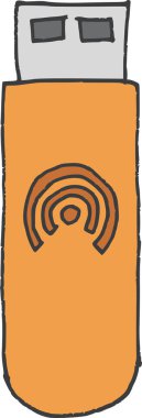 Tek bir çizgi film simgesinin vektör illüstrasyonu