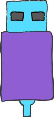 Çizgi film yatağının vektör çizimi