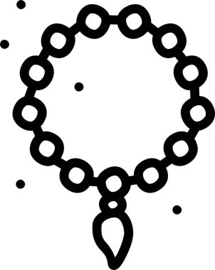 kolye vektör simgesi. beyaz arkaplanda izole edilmiş web sitesi için modern düz illüstrasyon pictogram 