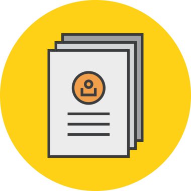 Bir belge dosya simgesinin vektör illüstrasyonu 