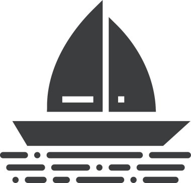 Tekne. Web simgesi basit illüstrasyon