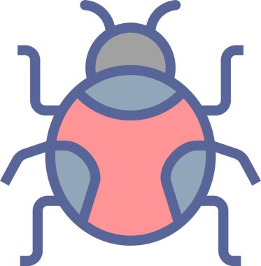 Böcek. Web simgesi basit illüstrasyon