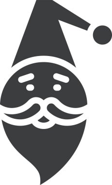 Noel Baba simgesi, basit vektör çizimi 