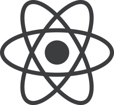 atom. Web simgesi basit tasarım
