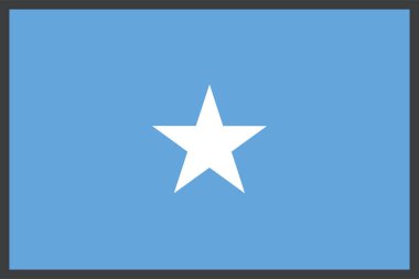 Somali ülke bayrağı, vektör illüstrasyonu 