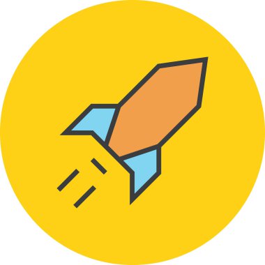 roket web simgesi basit illüstrasyon