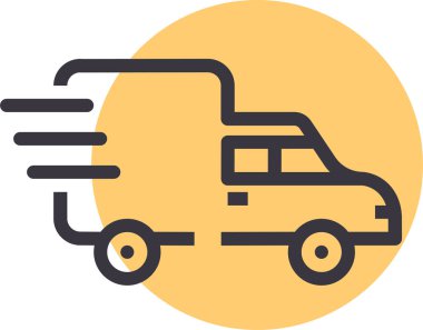 - Araba. Web simgesi basit illüstrasyon