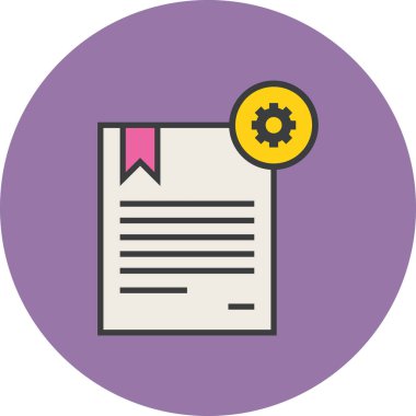 Bir belge dosya simgesinin vektör illüstrasyonu 