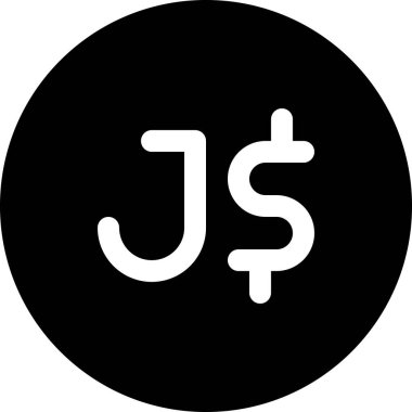 Jamaika Doları. Web simgesi vektör illüstrasyonu