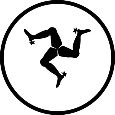 İnsan bayrağı adası, vektör illüstrasyonu 