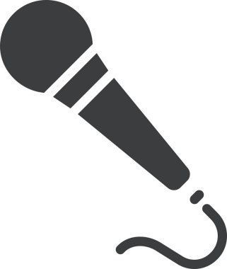 Mikrofon. Web simgesi basit tasarım