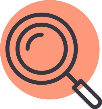 Büyüteç. Web simgesi basit illüstrasyon