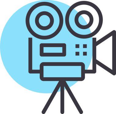 Film. Web simgesi basit illüstrasyon