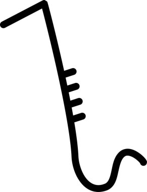 Saksafon. Web simgesi basit illüstrasyon