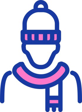 Atkı ağındaki adam, basit illüstrasyon