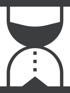 Kum saati. Web simgesi basit illüstrasyon