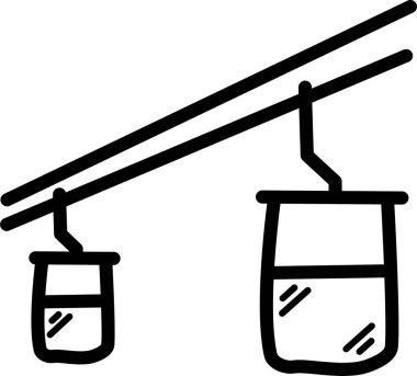 Teleferik. Web simgesi basit illüstrasyon