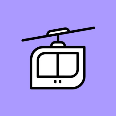 Teleferik. Web simgesi basit illüstrasyon