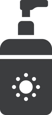 Güneş kremi ikonu vektörü. İnce çizgi işareti. izole edilmiş sınır sembolü çizimi