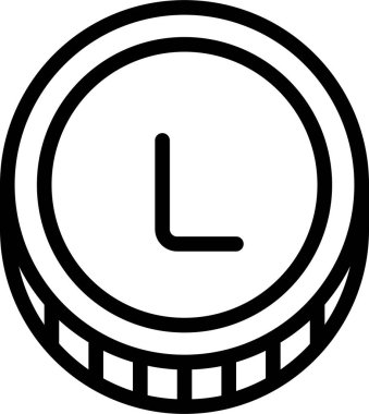 Zaman doldu. Web simgesi basit illüstrasyon