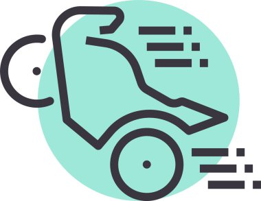 motosiklet web simgesi basit illüstrasyon