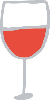 Şarap kadehi. Web simgesi