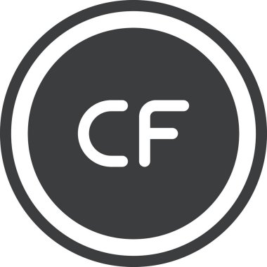 Franc, soyut vektör logo şablonu