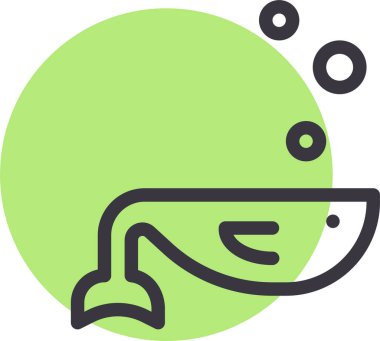 Balık. Web simgesi basit illüstrasyon