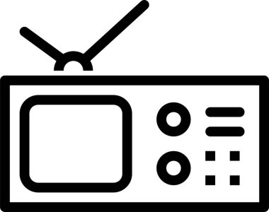 Televizyon. Web simgesi basit illüstrasyon