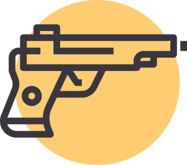 Bir silah simgesinin vektör illüstrasyonu