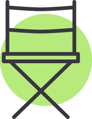 Sandalye. Web simgesi basit illüstrasyon