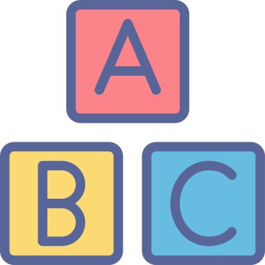 Alfabe. Web simgesi basit illüstrasyon