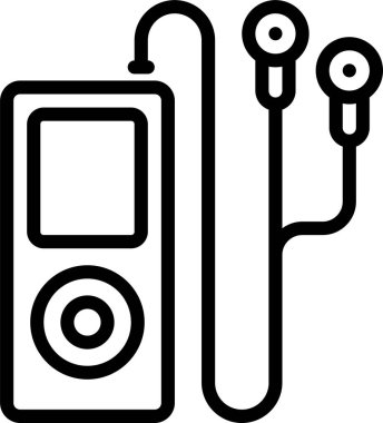 Müzik çalar. Basit resimleme