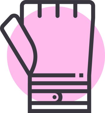 eldiven ağı simgesi basit illüstrasyon