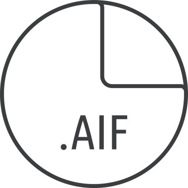 aif dosya biçiminin vektör illüstrasyonu