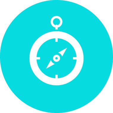 Pusula. Web simgesi basit tasarım 