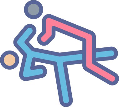 Egzersiz. Web simgesi vektör illüstrasyonu