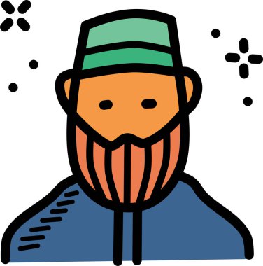 Çizgi film adamının vektör çizimi