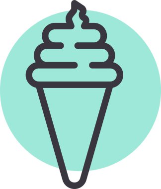 Dondurma. vektör illüstrasyonu 