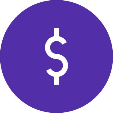 Dolar. Web simgesi basit tasarım